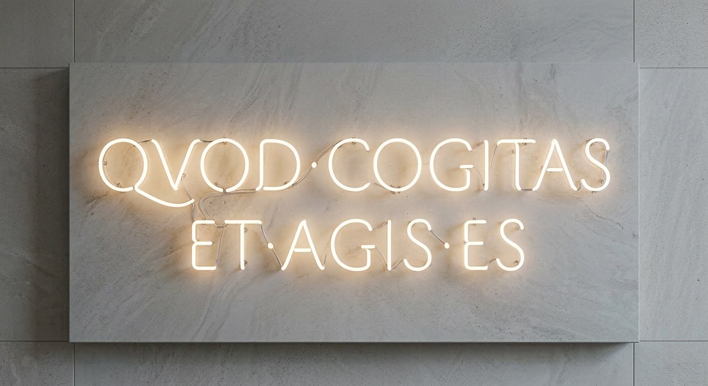 Qvod Cogitas Et Agis Es — You are what you think and do
